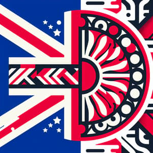 Unique Logo Design Blending Great Britain and Japan Flags