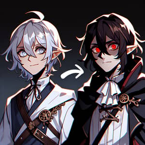 Animated Body Switch: Silver-haired & Dark-haired Sorcerers