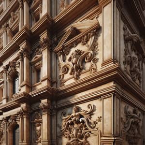 French Baroque Architecture: Earth-Colored Stucco Details