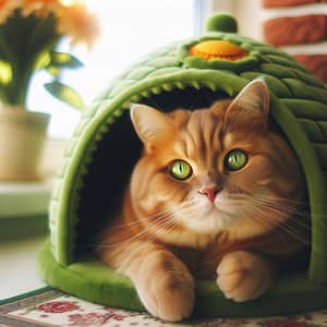 Green Cat: Cute and Playful Feline Companion