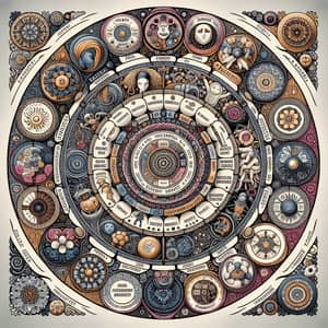 Human Traits and Life Stages Mandala Design