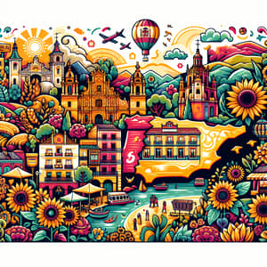 Vibrant & Colorful Illustration of Spain | Artistic Expression