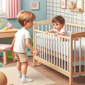 Curious 12-Year-Old Encounters Baby in Nursery Room