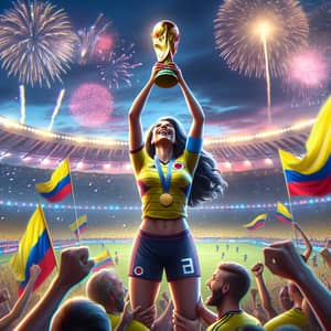 Colombian National Team Winning the World Cup