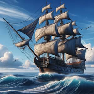 Artistic Rendering of Robust Ship Sailing on Open Ocean