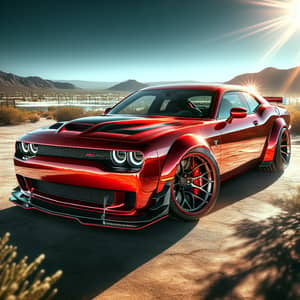 Iconic Hellcat Car | Speed & Performance in Fiery Red