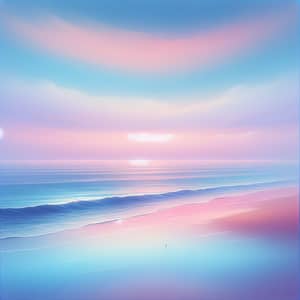 Tranquil Ocean Scene in Soft Pastel Colors