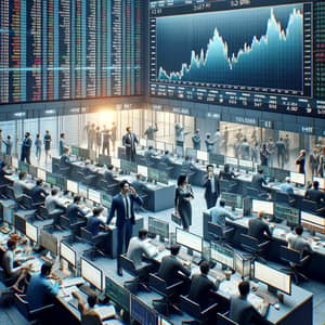 Diverse Stock Traders on Busy Trading Floor | Live Updates & Financial Buzz