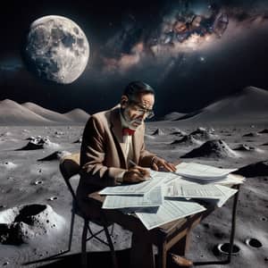 Cuban Man Doing Taxes on the Moon - Intense Focus | Website