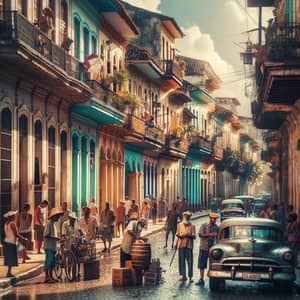 Vibrant Street Scene in Sierra Maestra, Cuba | Local Culture & Architecture