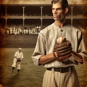 Vintage Baseball Scene with Andrew 'Rube' Foster