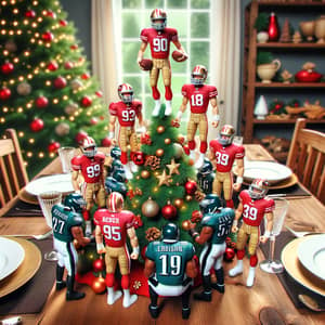 Unique Christmas Dinner Scene with San Francisco 49ers and Philadelphia Eagles