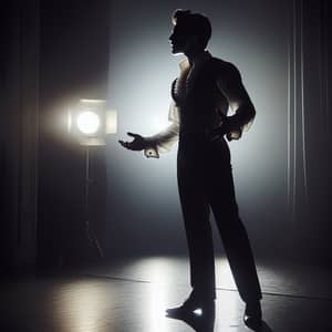 Passionate Male Opera Singer Silhouette