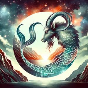 Capricorn Astrological Sign Visual Representation