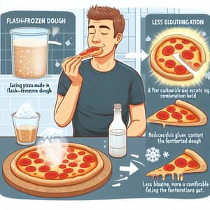 Reduced Gluten Flash-Frozen Pizza Process