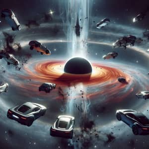 Cars in Space: Black Hole Engulfing a Planet