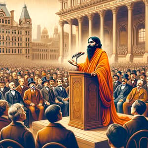 Influential Speech by Indian Spiritual Leader in 1893 Chicago
