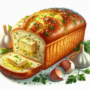 Delicious Garlic Bread: Crispy Crust & Buttery Flavors
