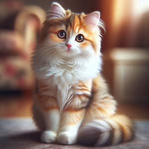 Adorable House Cat - Orange & White | Domestic Cat Photography