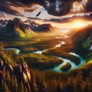Majestic Wilderness Sunset - Capturing Tranquility and Beauty