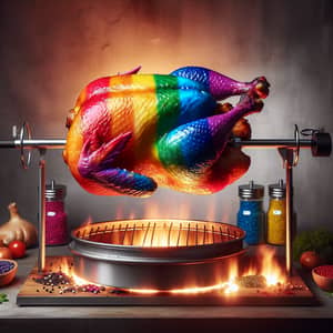 Rainbow Rotisserie Chicken | Vibrant Colors of the Rainbow