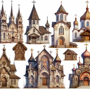 Traditional Churches Around the World - Gothic, American, Ethiopian, Russian, South Asian
