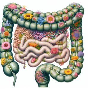 Imaginative Human Digestive System Representation
