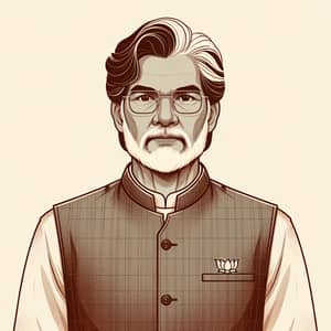 Generic Male Politician from India - Illustration