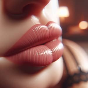 Luscious and Kissable Lips in Romantic Setting