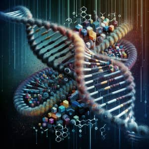 DNA Sequencing: Abstract Representation of Double Helix Structure