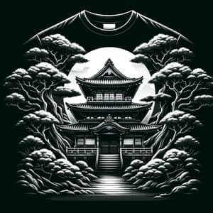 Mystical Japanese Temple Shirt Design