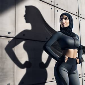 Empowering Middle-Eastern Woman in Sporty Attire
