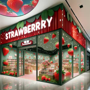 Strawberry-themed Store at Mall - Unique Strawberry Wonderland
