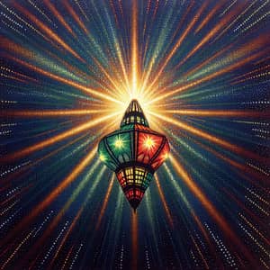 Vibrant Pointillism Art of Parol Lantern | Festive Painting