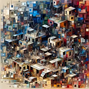 Abstract Interpretation of Squatters | Geometric Shapes & Colors
