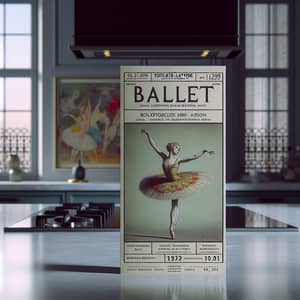 High-Resolution Ballet Ticket Invitation Photograph