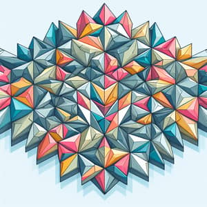 Faceted Origami Surfaces Seamless Pattern Vector Art
