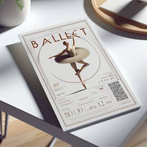 Modern Ballet Invitation Card Inspired by Russian Ballet and Milan Fashion Exhibition