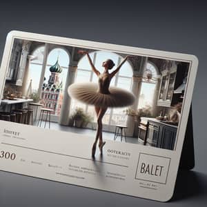 Ballet Invitation Card Render with Diverse Ballerina