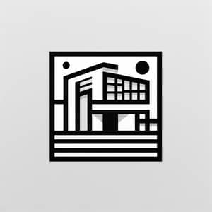 Minimalist Black and White Logo Design | Architectural Color Palette