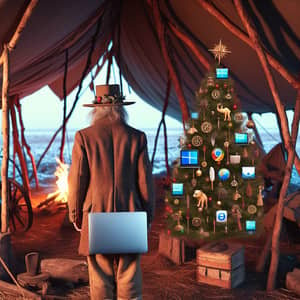Modern Technology Meets Bygone Era in a Unique Christmas Camp Setting