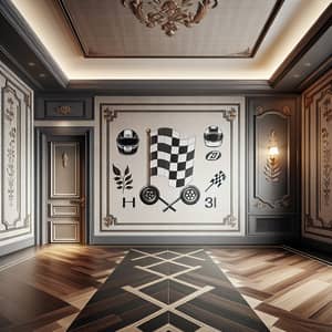 Italian Style Room Interior with Racing Iconography