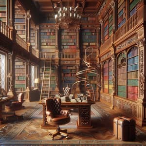 Library Interior Realism | Classic Design for Knowledge Seekers