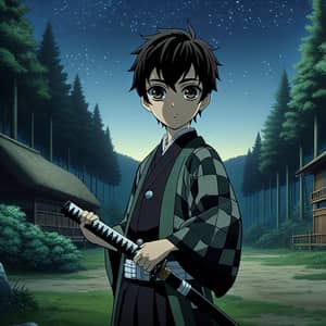 Japanese Manga Inspired Animated Scene | Young Warrior at Dawn