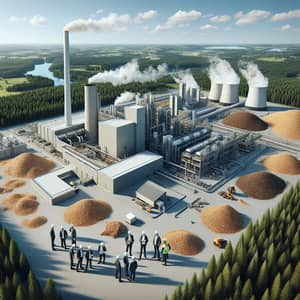 Biomass Power Plant Landscape View | Engineers Meeting