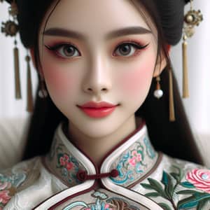 Beautiful Chinese Girl in Traditional Costume | Portrait