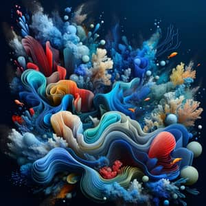 Underwater Abstract Art: Vibrant Colors in Ocean Ecosystems