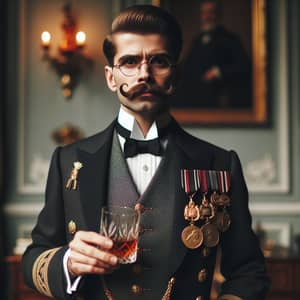 Rey George V with Whisky Glass | Tradition & Regality