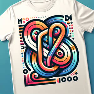 Unique Graphic Design T-Shirt with Letters M, G, O, B, H, O, Z, I