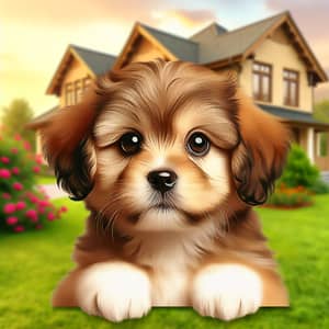 Cute Puppy with Soft, Fluffy Fur | Small Breed Illustration
